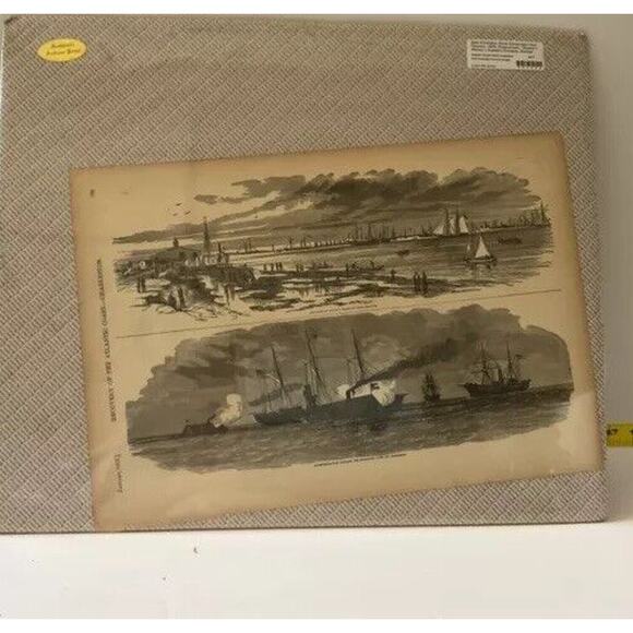 Antique Newspaper Civil War 1800s Recovery Atlantic Coast Harper Military Rare - Picture 6 of 7